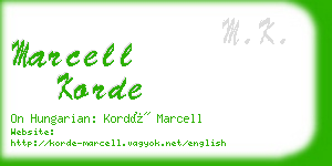 marcell korde business card